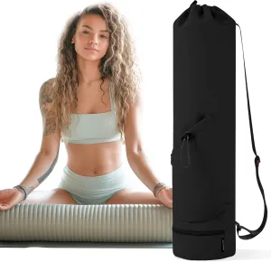 Yoga Mat Bag Carrier - Multi-Functional Gym Bag with Water Bottle Pocket - Versatile Yoga Carrier with Adjustable Strap
