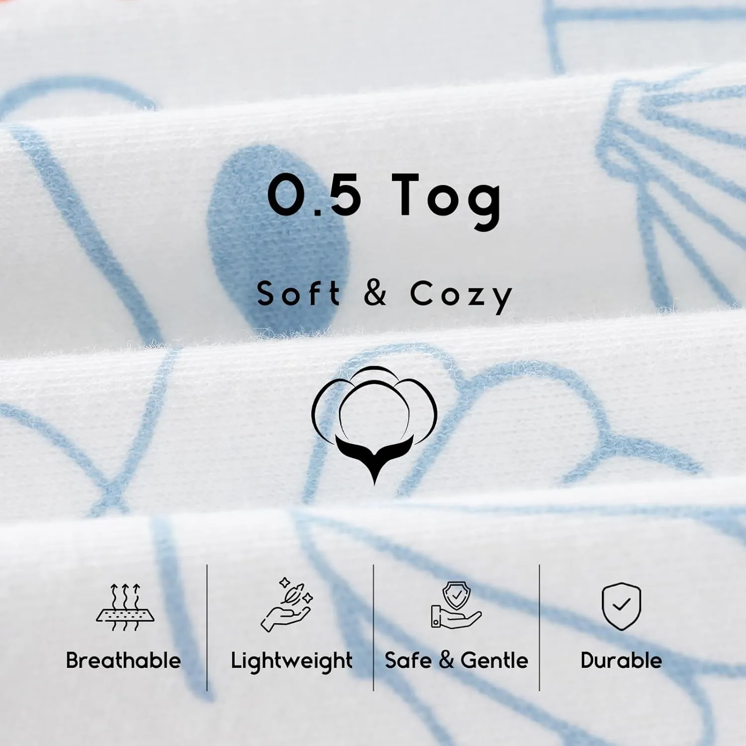 Yoofoss Baby Sleep Sack 18-24 Months 0.5 Tog Wearable Blanket for Baby, 3 Pack 100% Organic Cotton Infant Toddler Sleeping Sack 2-Way Zipper Lightweight Sleep Sack