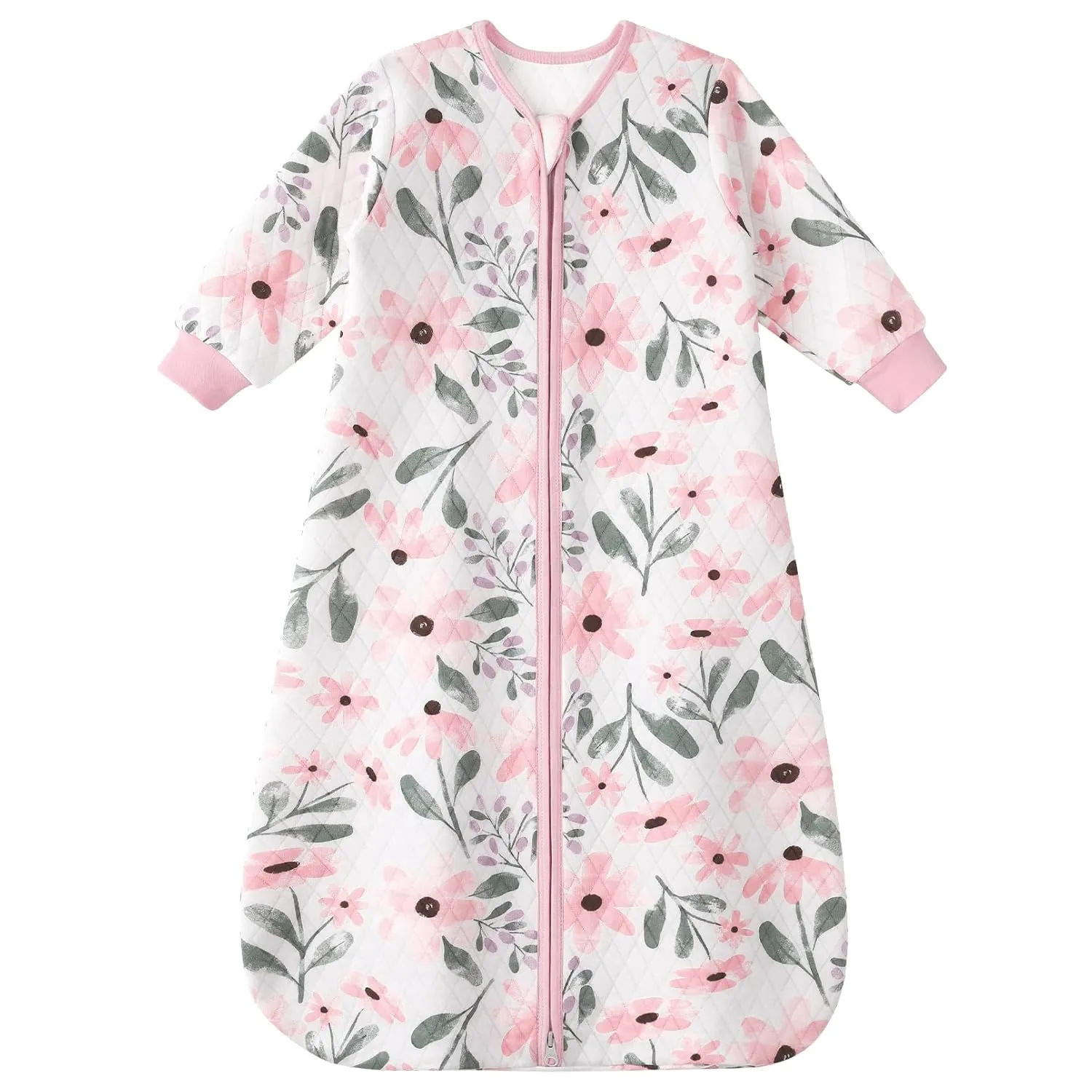 Yoofoss Baby Sleep Sack 18-24 Months 1.0 Tog Long Sleeve Sleep Sack Cotton Wearable Blanket for Toddlers 2-Way Zipper Quilted Sleeping Sacks(X-Large)