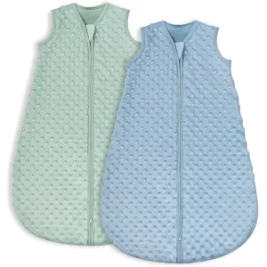 Yoofoss Fleece Baby Sleep Sack 18-24 Months with Plush Dots, TOG 1.5 Baby Wearable Blanket with 2-Way Zipper, Organic Cotton Toddler Sleeping Sack Fleece