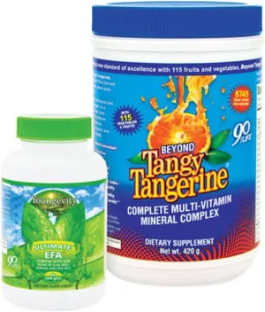 Youngevity BTT Basic 90 Pak Beyond Tangy Tangerine Ultimate EFA Plus (Ships Worldwide) by Youngevity