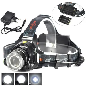 Zoomable XML T6 LED 2000Lumens 3 Mode Headlamp Headlight Flashlight Torch Bicycle Head Light Lamp Power by AAA 18650 Battery