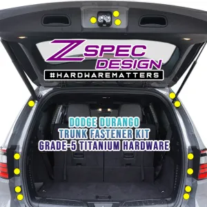 ZSPEC Dress Up Bolts® Hatch/Trunk-Area Fastener Kit for '11-23 Dodge Durango, Titanium