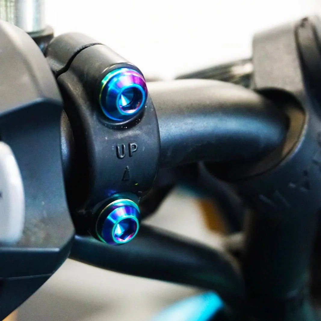 ZSPEC "Brake-Handle Brackets" Fastener Kit for the Honda Grom, Grade-5 Titanium