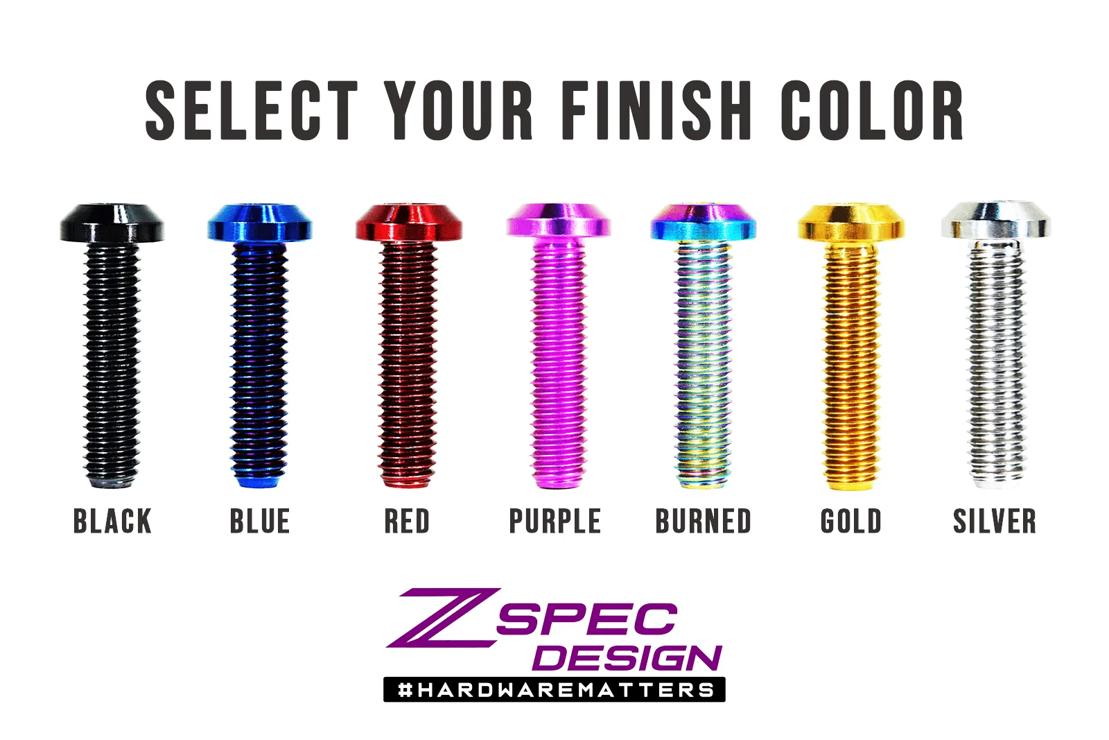 ZSPEC "Brake-Handle Brackets" Fastener Kit for the Honda Grom, Grade-5 Titanium