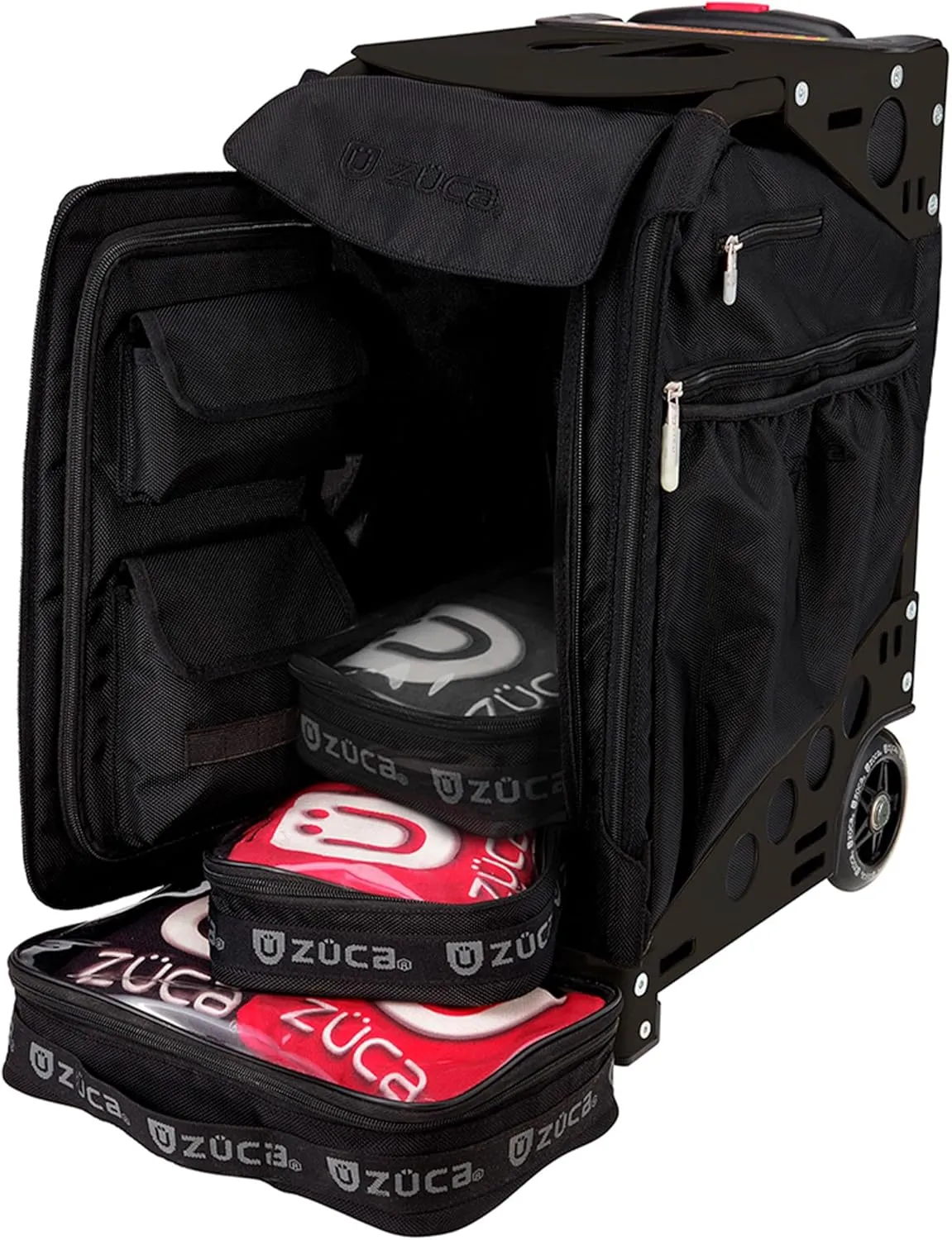 ZUCA Cornhole Pro Bag & Frame - Lightweight Suitcase Carry Luggage, FAA-Compliant Aluminum Frame with Telescoping Handle, Shock-Absorbing Wheels & Water-Resistant Insert Bag, 300 lbs Capacity