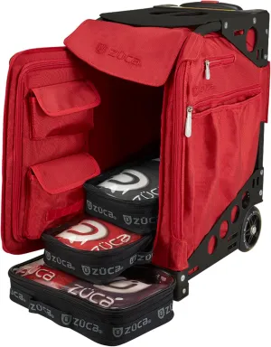 ZUCA Cornhole Pro Bag & Frame - Lightweight Suitcase Carry Luggage, FAA-Compliant Aluminum Frame with Telescoping Handle, Shock-Absorbing Wheels & Water-Resistant Insert Bag, 300 lbs Capacity